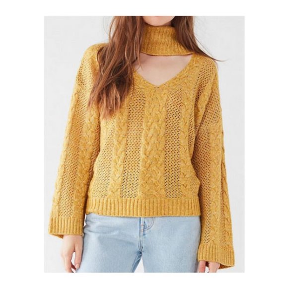 Urban Outfitters Knit Turtleneck Cutout Sweater - Picture 1 of 12